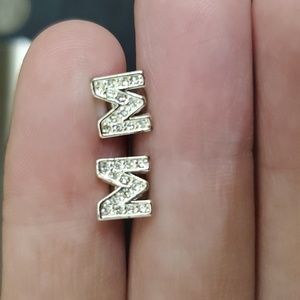 Initial stud earrings